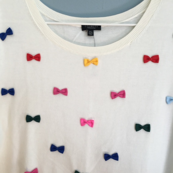 NWT Talbots Party Bow Blouse in Size 2X petite - Picture 5 of 8